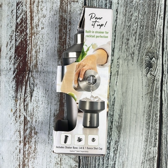 Reduce Stainless Steel Insulated Cocktail Shaker w/Built-In Strainer, 20oz Gray - Picture 4 of 5